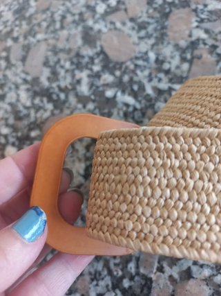 Cinturón mujer beige y naranja, elástico 95 cm