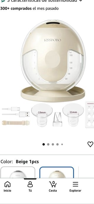 2 Sacaleches Eléctricos KISSBOBO Beige