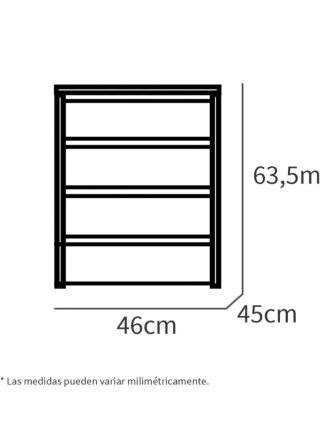 Cajonera 4 Cajones in legno, armadio comodino per camera da letto, ufficio, interno, rovere Cambrian