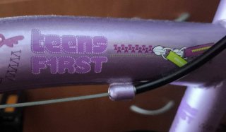 Bicicleta niña morada.sin usar