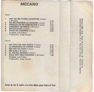 Lote 4 Casetes Originales Mecano
