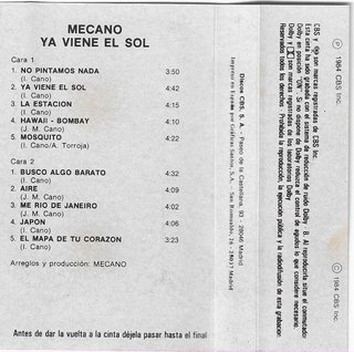 Lote 4 Casetes Originales Mecano