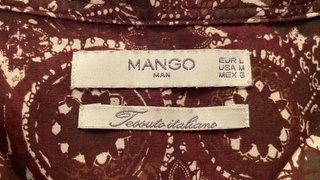Camisa Mango Estampada Manga Corta