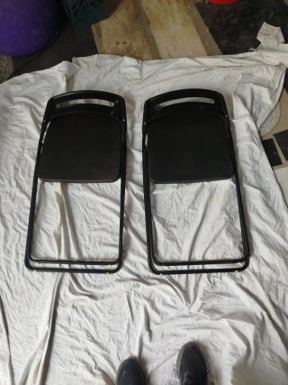 2 Sillas Plegables Negras