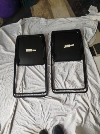 2 Sillas Plegables Negras