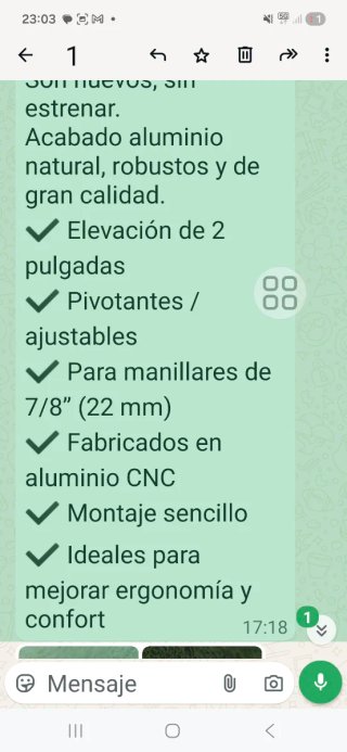 Elevador Manillar Moto Aluminio nuevo a estrenar