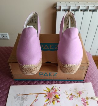 Alpargatas Paez plataforma esparto talla 39