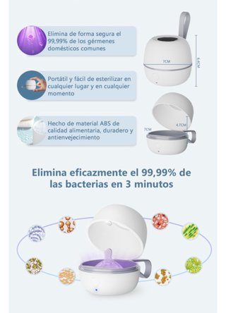 Esterilizador Chupetes Portátil UV