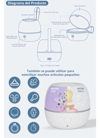 Esterilizador Chupetes Portátil UV
