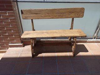 Banco de madera rústico reciclado