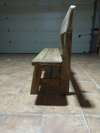 Banco de madera rústico reciclado