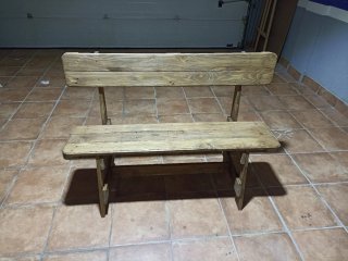 Banco de madera rústico reciclado