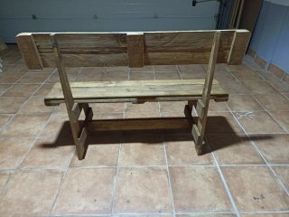 Banco de madera rústico reciclado
