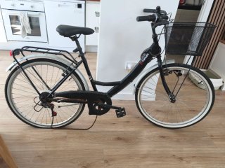 Bicicleta Toplife Negra con Cesta