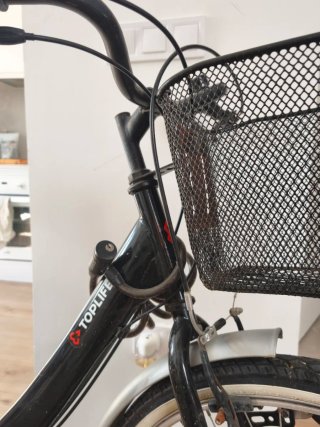 Bicicleta Toplife Negra con Cesta