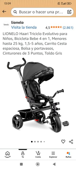 Triciclo Evolutivo LIONELO Haari Gris