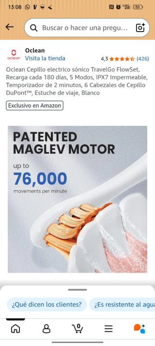Oclean Cepillo Eléctrico Sónico TravelGo FlowSet