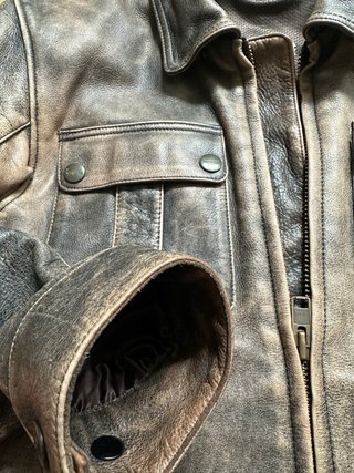 Chaqueta de cuero Triumph estilo James Dean