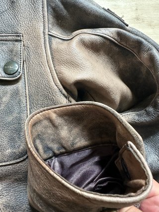 Chaqueta de cuero Triumph estilo James Dean