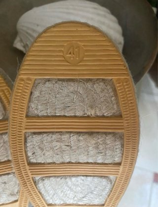 Alpargatas Rayas Blanco/Plata T.40/41