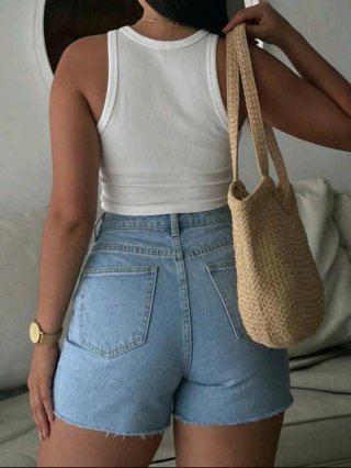 Pantalón corto vaquero mujer Talla 44