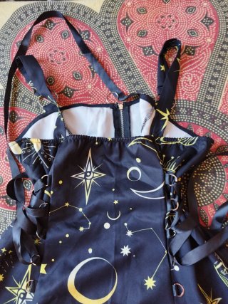 Vestido estampado planetario