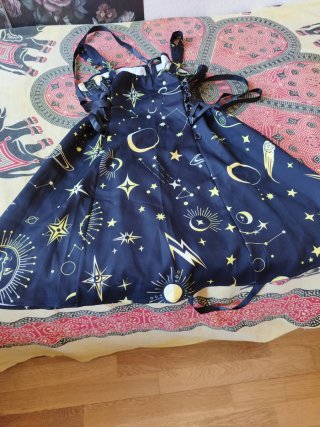 Vestido estampado planetario
