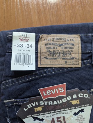 Levi's 451 Vintage Azul W33 L34 #44