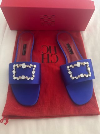 Sandalias CH Azul con Pedrería
