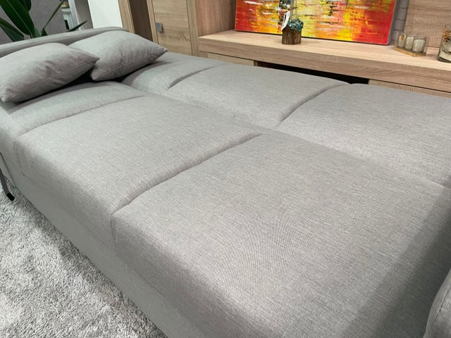 Sofá Cama Gris 3 Plazas con Arcón