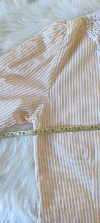 Blusa Vintage MissAstor Rayas amarillo/Blanco