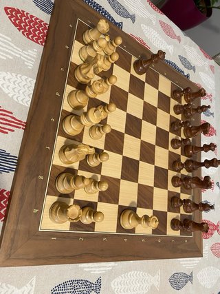 Ajedrez Staunton N.6 Tablero  caja pino piezas