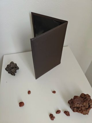 Funda de Pasaporte gris con Mapa Mundial