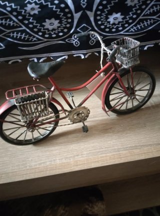 Bicicleta Decorativa Metal Roja