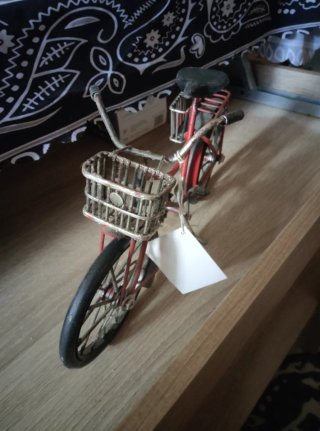 Bicicleta Decorativa Metal Roja