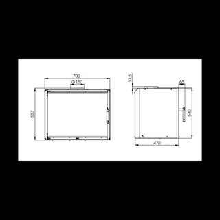 Insertable leña ECOLUX 70 Metlor