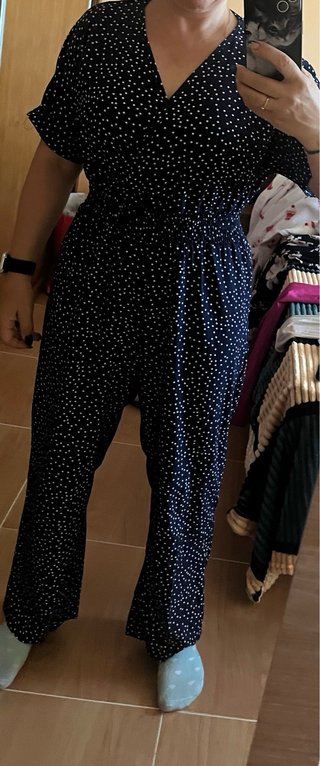 Mono azul lunares talla S