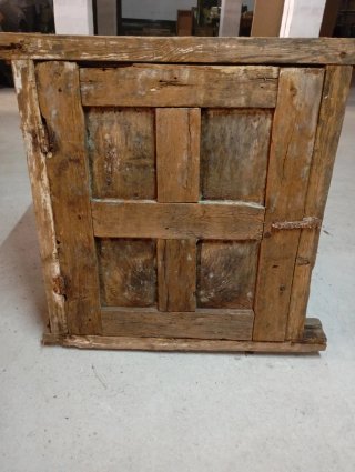 Antigua ventana madera maciza 1 hoja 76x65