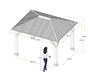 Cenador de madera  10.72 m2 Tucson
