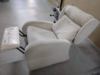 Butaca beige de tela