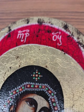 Tríptico religioso madera