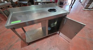 Mesa Acero Inox con Aro Desperdicios