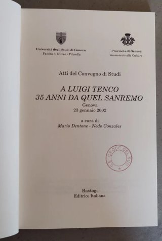 A Luigi Tenco. Trentacinque anni da quel Sanremo