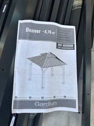 Cenador de madera 8.76 m2 Denver