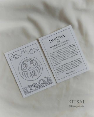 Charm Daruma japonés Plata de Ley 925