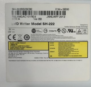 Grabadora Regrabadora DVD±RW Samsung SH-222 SATA