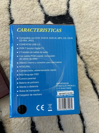 Reproductor DVD Portátil Stima 7 DVB-T