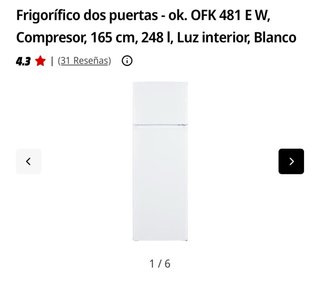 Frigorífico OK. Blanco