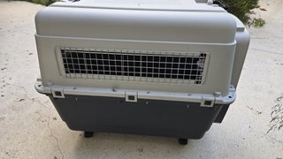 Jaula Transportin Perro Plástico Gris/Blanco
