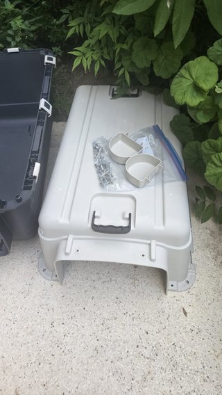 Jaula Transportin Perro Plástico Gris/Blanco